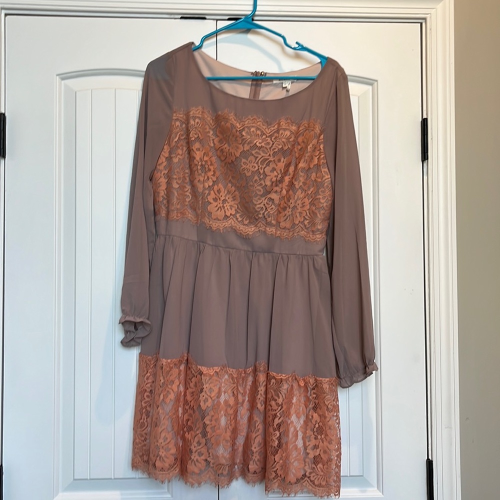 Lace long sleeve dress